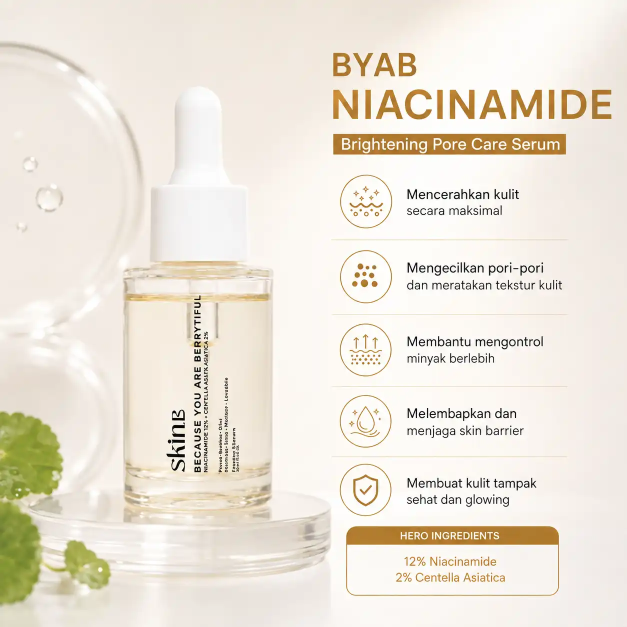 SkinB - Because You Are Berrytiful Niacinamide 12% + Centella Asiatica 2%